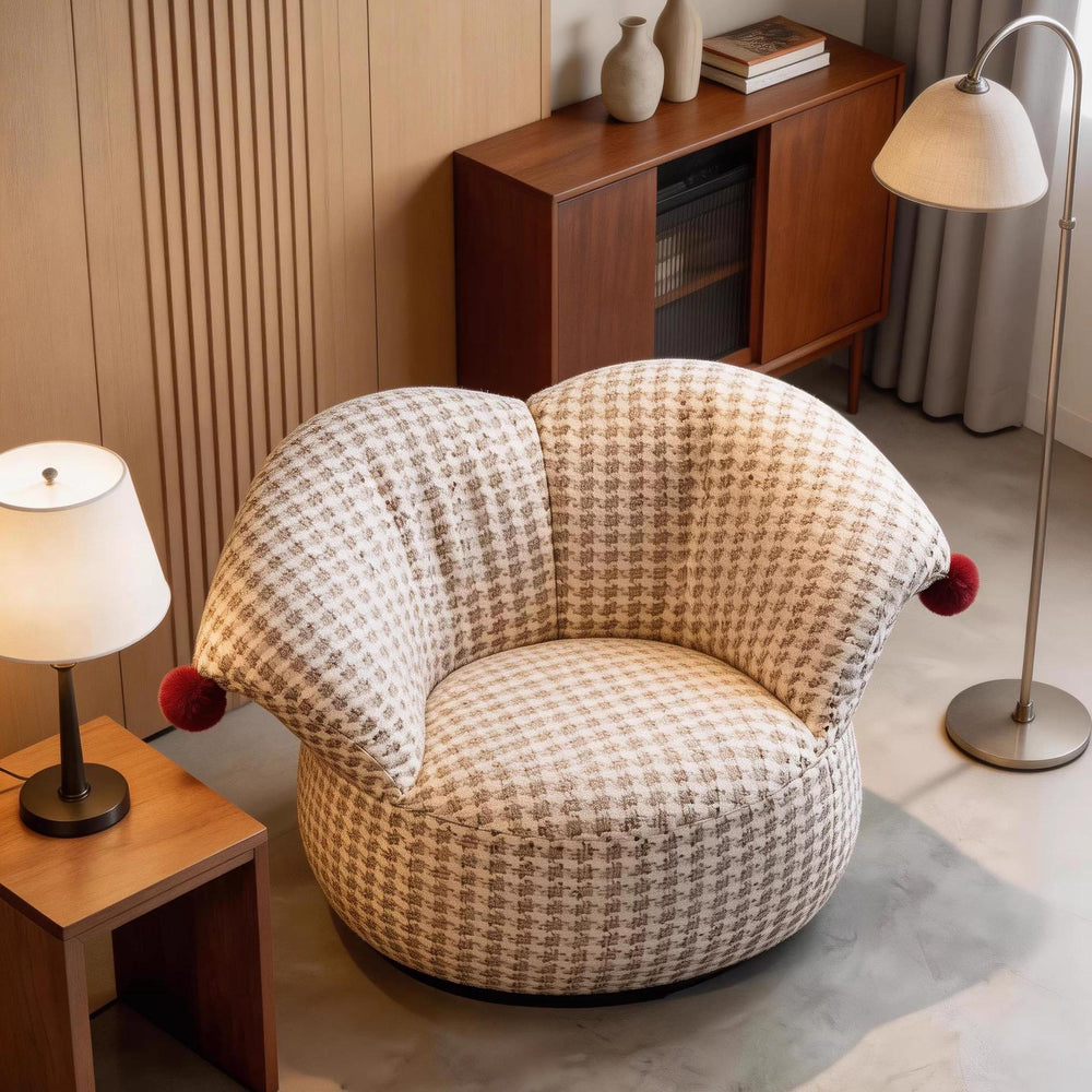Clown beanbag single french cream style living room balcony design casual fabric casual sofa chair for home