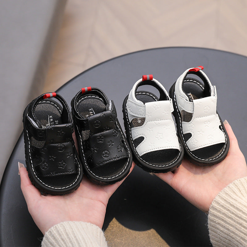 Summer new arrivals: baby sandals for 0-2 year olds - soft-soled first walker sandals for boys and girls, infant beach squeaky shoes