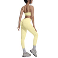 fashionsexy back sports bra suit seamless peach butt quick-drying running fitness yoga suit suit