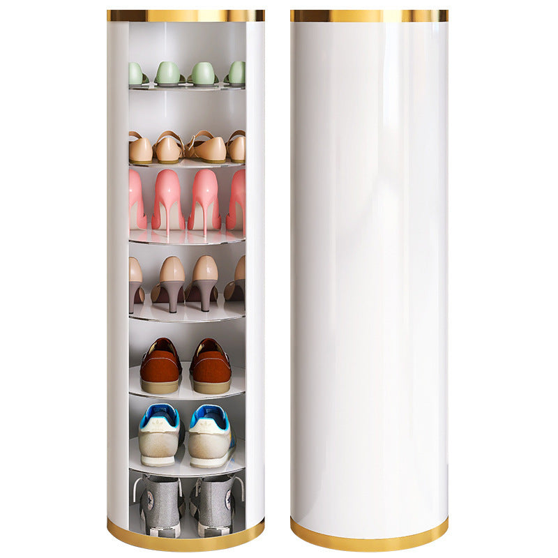 Rotating shoe cabinet household door 2025 new entry entrance entrance steel round multi-layer disinfection shoe rack