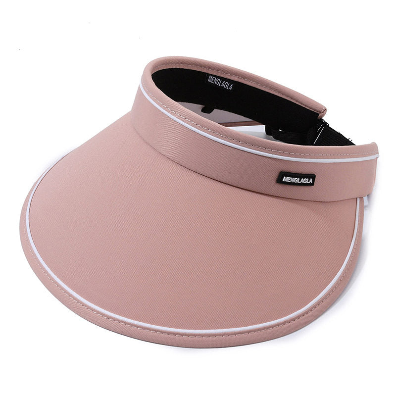 Summer sun protection hat Women's empty top hat Outdoor cycling UV protection sun protection hat Roof cover face brim
