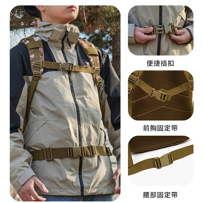 Cross-border camouflage tactical backpack new large-capacity wear-resistant outdoor sports backpack multi-functional camping bag cycling bag