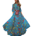 spring new arrivals: southeast asian women's printed maxi dress - -approved slim fit fashion dress
