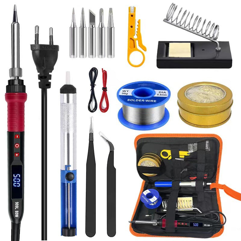 Cross-border special supply of digital display electric soldering iron 80W909L constant temperature adjustable temperature iron experimental computer welding electric iron sleeve