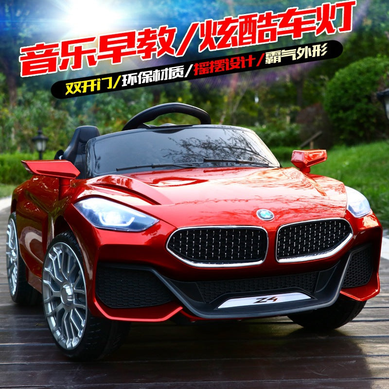 Manufacturer supplies children's electric car four-wheel remote control children's car baby toy car can sit silent swing work