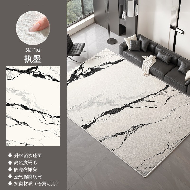 Carpet living room  new style no-wash and wipeable light luxury high-end modern simple bedroom no-maintenance waterproof floor mat