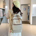 The upper body of the schoolbag is so comfortable. k-style cute style backpack comes with free pendant. large capacity for girls. wholesale. easiest for match
