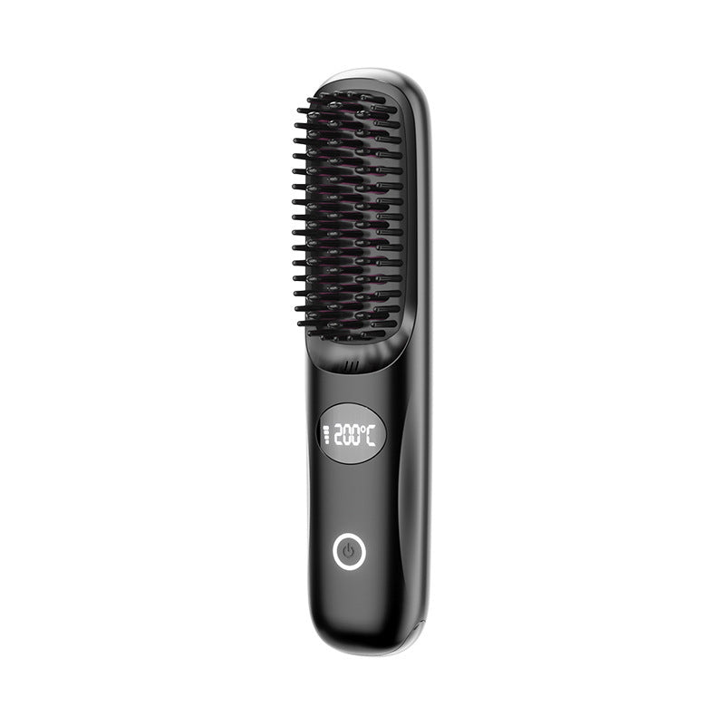 Rechargeable hair straightening comb, cross-border wireless hair straightener, negative ion hair straightening comb, wireless straightening & curling comb, portable hair straightening & curling comb