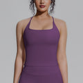 New arrival cross-border double-sided brocade pure color i-shaped beautiful back breathable tight vest sports running fitness yoga wear tops