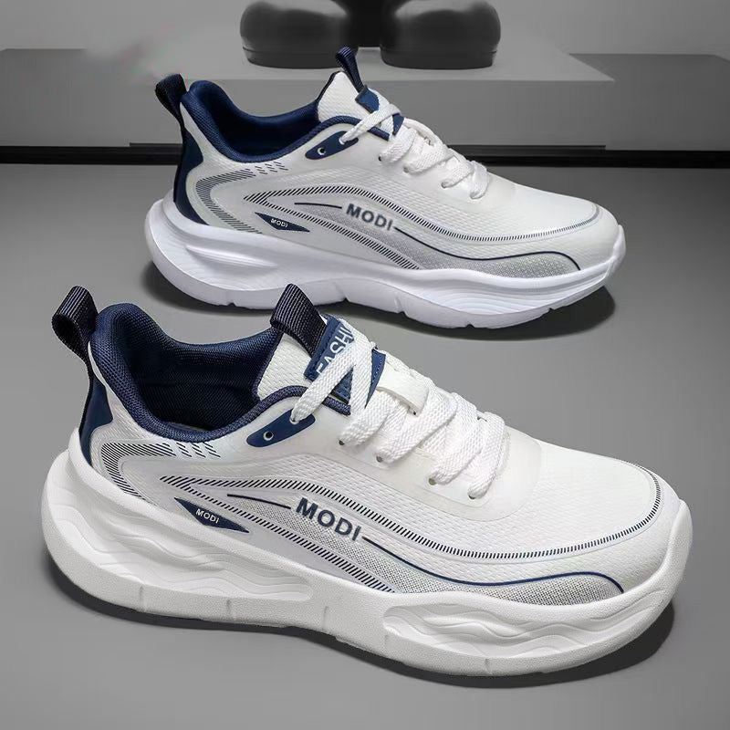 Men's sneakers: 2026 spring collection - leather, waterproof, ultra-lightweight, shock-absorbing, soft sole, casual running shoes, trendy footwear
