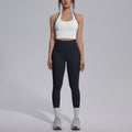 new arrival nude tight yoga wear sports beautiful back high waist hip lifting pants suit quick-drying running fitness wear