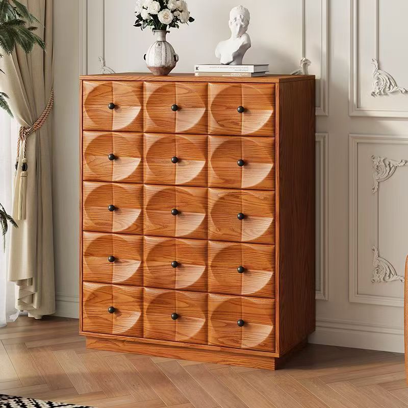 Medieval style solid wood chest of drawers multi-layer creative living room ripple cabinet medieval style storage tv cabinet chest of drawers