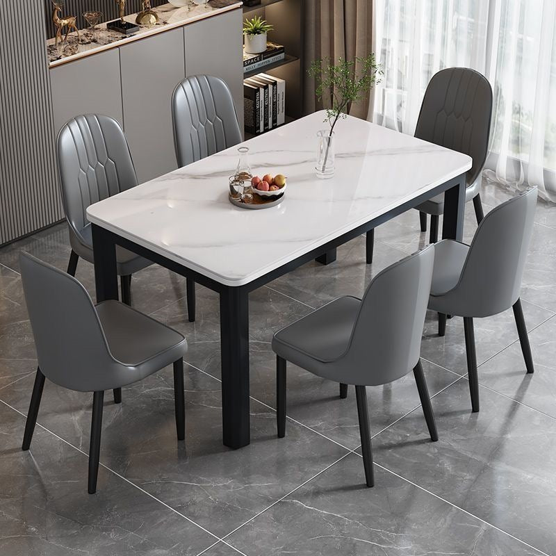 High-end for home dining table and chairs (tempered glass) casualall-in-one dining table restaurant kitchen fast food hot pot