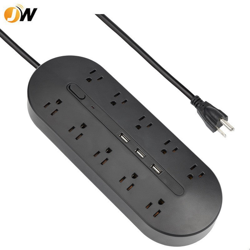 Porous switch wiring socket, home office multi-function plug-in board with 3USB British standard American standard smart socket