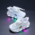 Autumn children's light-up shoes: boys' and girls' glowing sneakers, kids' mesh shoes, non-slip soft sole flashing athletic casual shoes