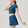 new arrivalcasual sports intimatesfashion tape tennis skirt suit running sports yoga suit fitness suit