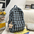 Schoolbag junior high school girls japanese style ins retro plaid college students simple and versatile k-style high school students backpack women