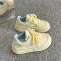 Autumcasual sneakers for women 2026new arrivalthick solewhite shoes with skirt thin canvas shoes niche style bread shoes