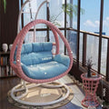 Double fairy pink twist space chair + coffee table combination [free cushion]