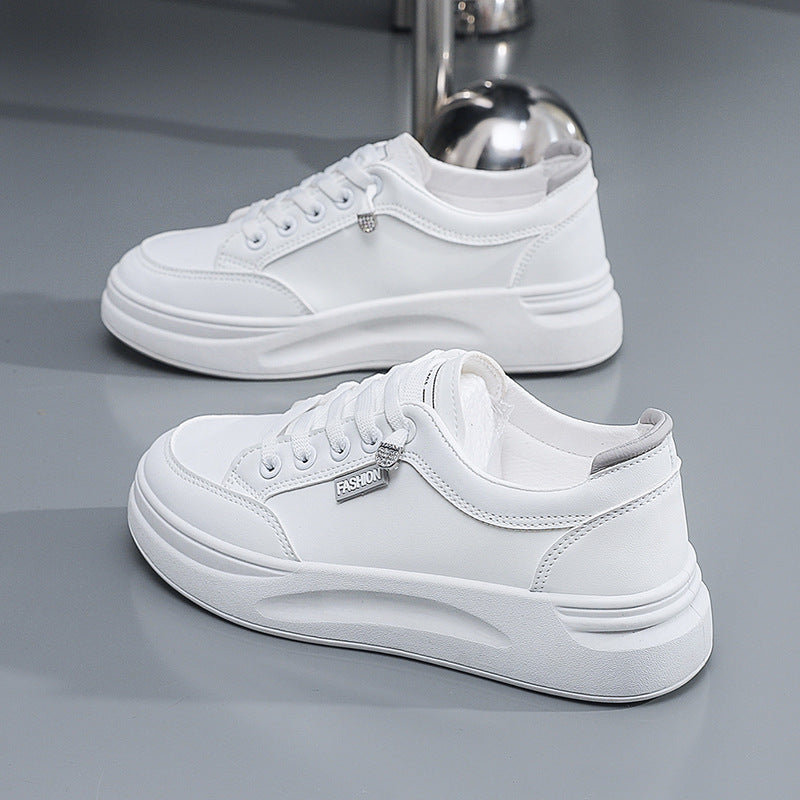New spring/autumn women's chunky sole white sneakers - versatile women's athletic casual shoes, slip-on loafers