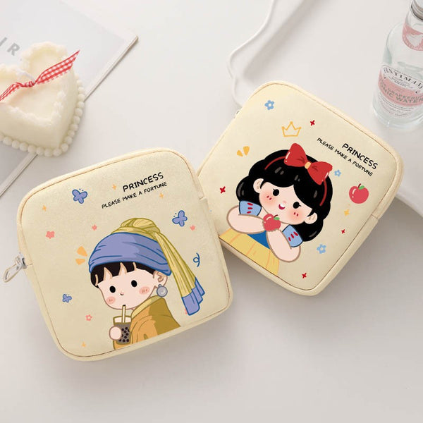 Aunt towel storage bag Student menstrual bag Girl heart Portable portable sanitary napkin bag Large capacity storage bag bag
