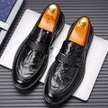 Men's genuine leather dress shoes - new hand-crafted texture, business & casual style, british pointed toe, groom & wedding shoes
