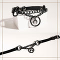 European and american harajuku punk style heart black chain choker necklace pu leather heart choker neck chain clavicle chain