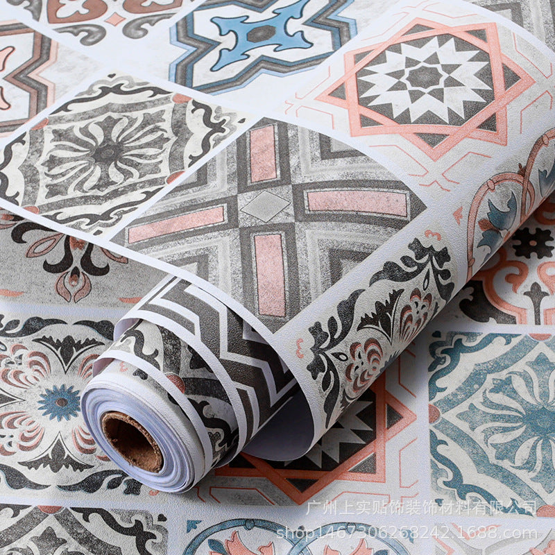 Cross-border Supply Desktop Stickers Marble Wallpaper Self-Adhesive Kitchen Oil-proof Stickers Furniture Renovation Stove Cabinet Stickers