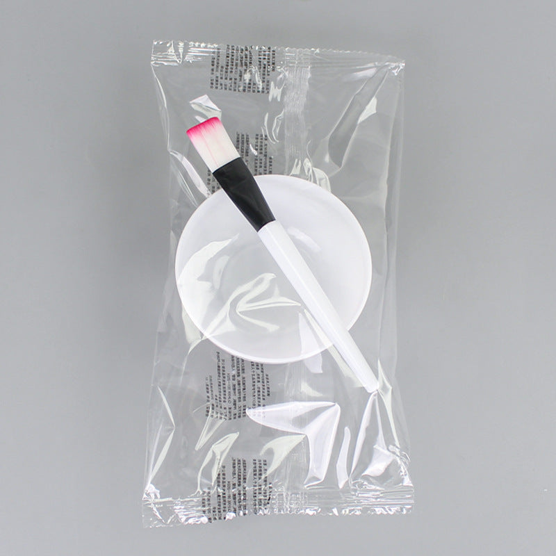 Beauty tool supplies mask bowl brush suit individually packaged mask bowl + mask brush plastic bowl makeup brush