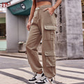 cross-border fashion: new loose-fit drawstring design denim cargo pants for women - perfect for , european & american export, casual & activewear