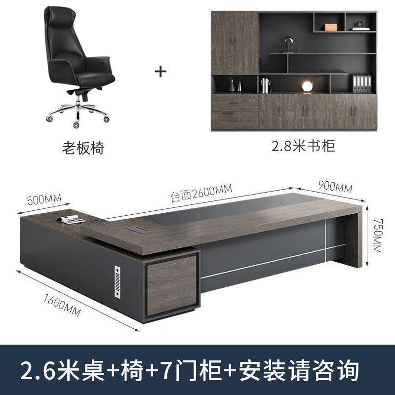Saint li boss office desk and chair set - minimalist modern executive desk, high-end manager's desk, supervisor's desk, office desk