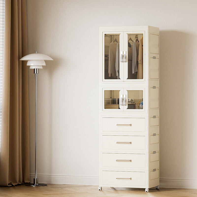 Children's Wardrobe Bedroom Household Storage Cabinet Baby Storage Box Toy Clothes Storage Box Plastic Folding Locker