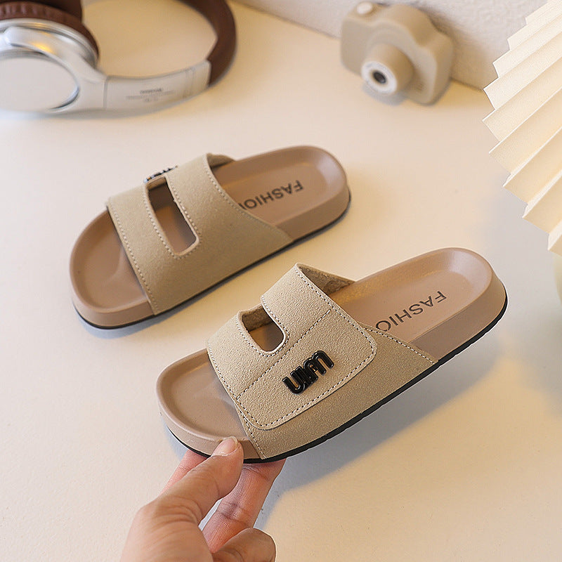 Ready-to-ship vanca hau boken shoes for boys, cork slippers, children's indoor non-slip slippers, girls' fashionable outdoor flip-flops