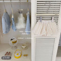 【dropshipping】 dopamine sweet set - new original summer girls' blue peter pan collar tank top & colorful skirt