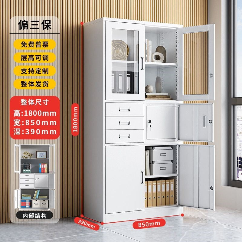 Steel file cabinet office file financial voucher storage cabinet iron locker drawer storage cabinet