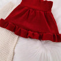 Girls' dress -  autumn/winter collection - baby fleece-lined red birthday/christmas/chinese new year party dress - little princess style