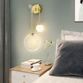 Wall lamp bedroom bedside lamp accessible luxury crown room decorative lamp casual modern aisle living room background wall lamp