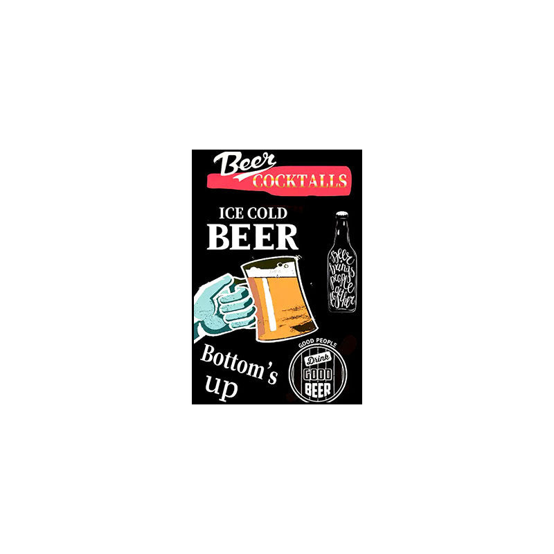 Beer painting industrial style bar decoration painting music dining bar KTV box izakaya pub barbecue shop mural