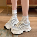 Thick sole dad shoes for women 2026new arrivalsummer thin mesh breathable mesh shoes heightenedcasual sneakers