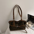 2025 new autumn/winter women's retro leopard print handbag - versatile shoulder bag, light luxury texture, perfect for work and commuting
