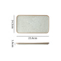 Japanese-style ceramic creative retro rectangular flat plate fish plate restaurant home hotel unique serving plate dessert plate square plate