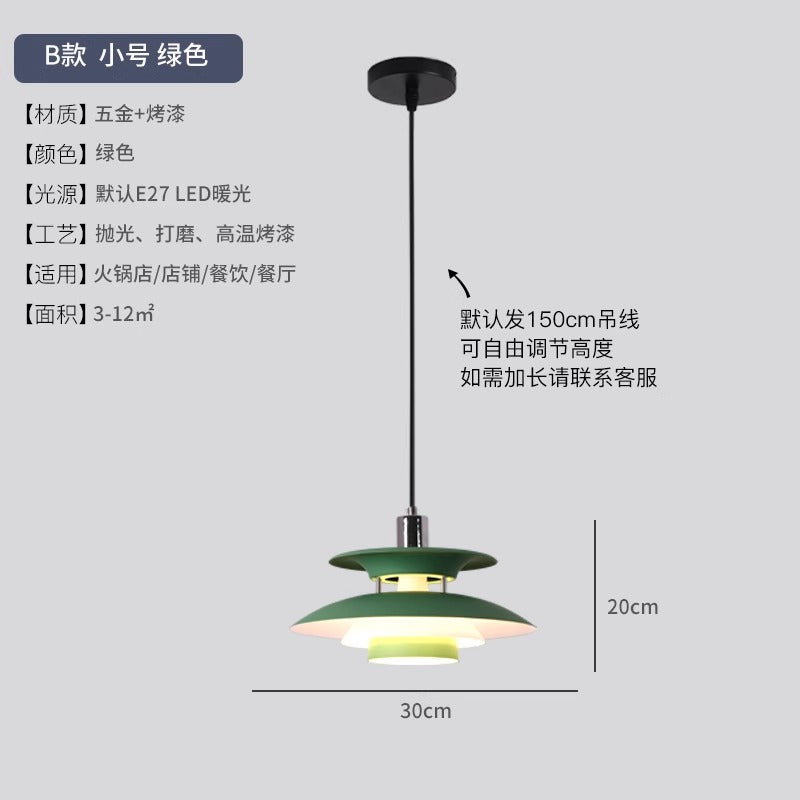 Danish Restaurant Chandelier B & B Cafe Hotel Petal Creative Bar Light Modern Simple Iron Flying Saucer Lighting