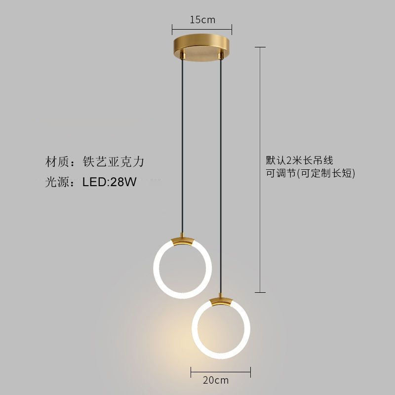 Minimalist bedside chandelier light luxury long line modern simple living room light Internet celebrity wall light bar bedroom lighting restaurant