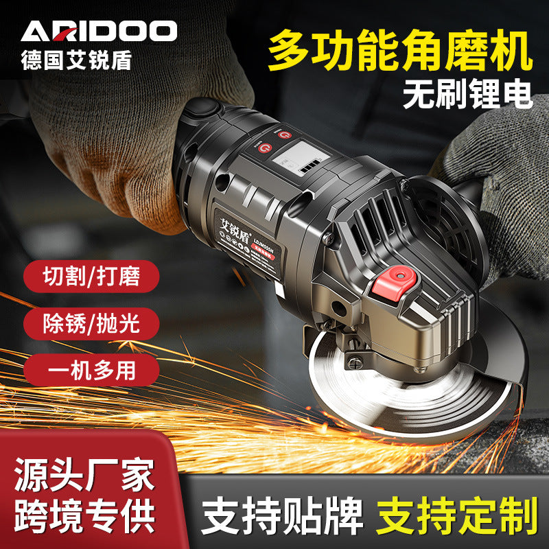 Airidun Brushless Lithium Angle Grinder Rechargeable Polishing Machine Grinder Cutting Machine Rotary Grinder Hand Grinder