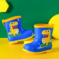 Kids' mid-calf waterproof rain boots - new fashionable styles for boys and girls - non-slip, fleece-lined baby rain boots - dinosaur designs available