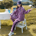 casualsuitfleece-linedthickened three-piece set autumn winternew arrival sports thickenedsweatshirtfashionfleece-linedk-style