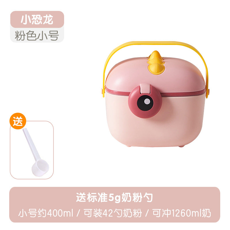 Baby formula box, portable food supplement rice noodle box, sealed jar, moisture-proof large storage tank, divided into grids