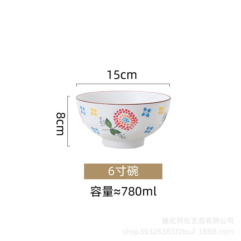 Nordic dinnerware set: creative ceramic bowls, dinner plates, and soup bowls for home use - minimalist underglaze ceramic tableware wholesale