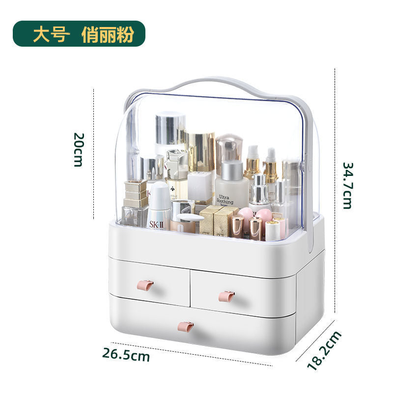 Cosmetics storage box, desktop dresser, drawer type, large-capacity dust-proof skin care products, lipstick, multi-layer finishing and storage
