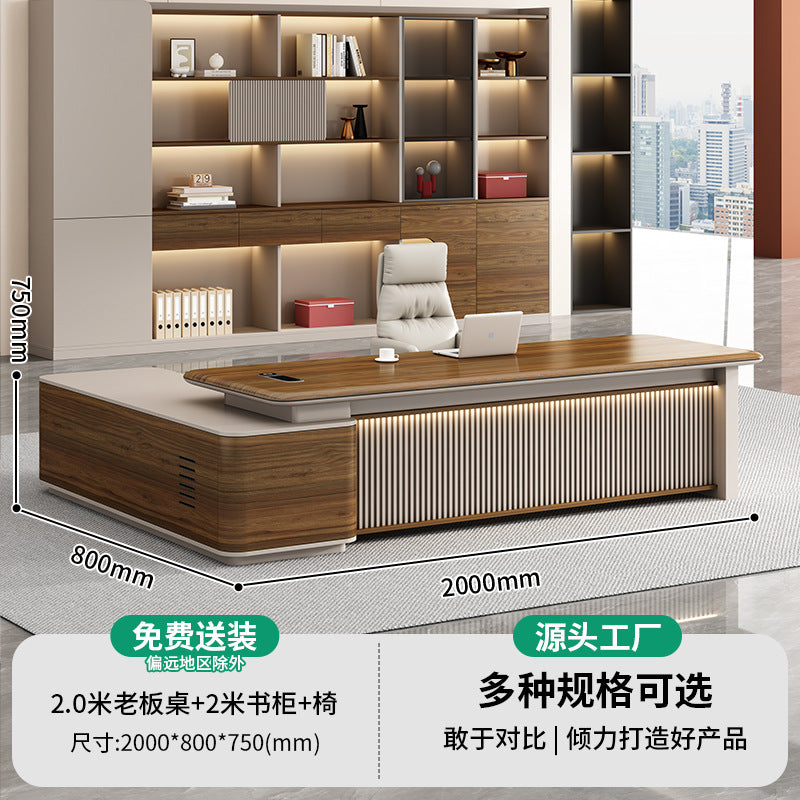 Saint li accessible luxury boss table office desk casual chairman president table executive table manager office table and chair combination